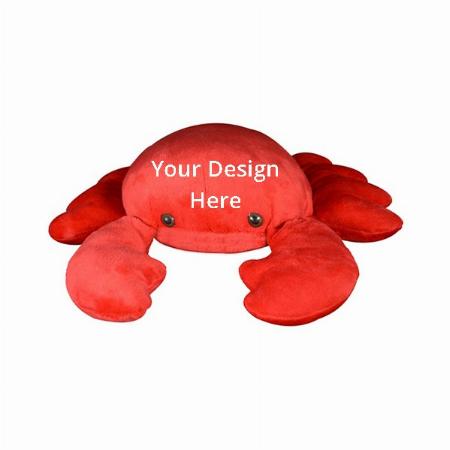 Red Customized Stuffed Animal Crab, Cute Sea Life Cuddle Toy for Kids