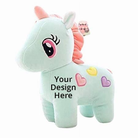 Sea Green Customized Huggable Cute Pony Stuff Animal Teddy Bear Soft Toys For Kids / Gift (45 cm)