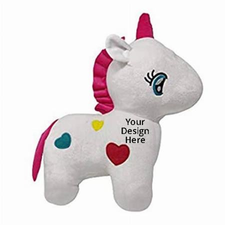 White Customized Huggable Cute Pony Stuff Animal Teddy Bear Soft Toys For Kids / Gift (45 cm)