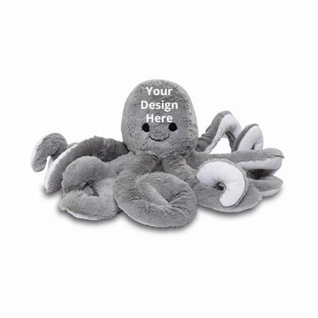 Grey Customized Giant Realistic Stuffed Octopus Soft Toy