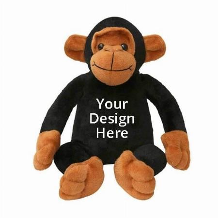 Black Customized Stuffed Animal Gorilla Toy For Kids Boys Girls (30 cm)