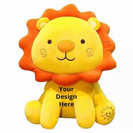 Yellow Customised Lion Animal Soft Toy For Boys/Girl (35 cm)