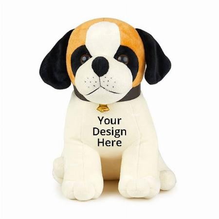 White Customized Beagle Dog Soft Toy || Soft Sitting White Colour || Teddy Bear For Kids Playing