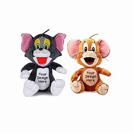 Black Brown Customized Soft Toys Super Soft Toy Combo Of 2 Stuffed Teddy Bear For Kids Tom And Jerry Pack Of 2
