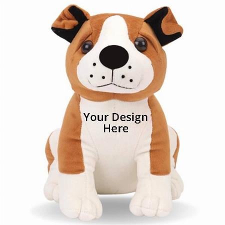 Brown Customized Bull Dog Soft Toys For Kids | Soft Animal Stuffed Toys For Boys &amp; Girls |  (Bull Dog, 28 cm)