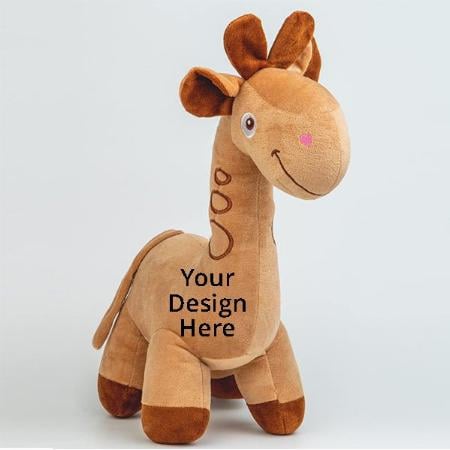 Brown Customized Animal Toy Boys/Girls For 6+ Month Cute Kids/Babies (Henry Giraffe, 35 cm)