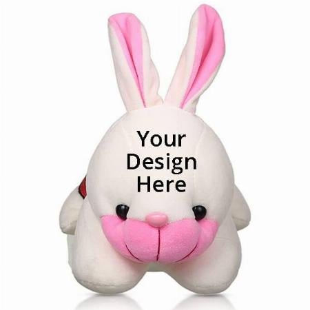 White Customized Soft Toys, Stuff Rabbit Toys Combo,Gift Items,Teddy Bear,Birthday Gift Combo Animals Toy Kids (Baby) For Playing