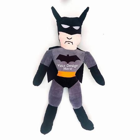 Grey Customized Batman Soft Toy Stuff Huggable Lovable For Kids/Cartoon/Children/Birthday Gift (22 x 25 cm)
