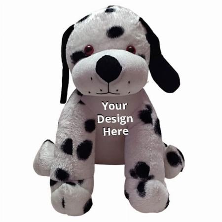 Black White Customized Cute Puppie Super Soft Toy - 35 cm