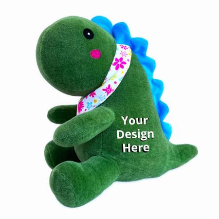 Green Blue Customized Cute Sitting Dinosaur Stuffed Soft Toys for Kids