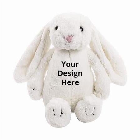 Off-White Customized Super Soft Playtime Bunny for Kids (SIze - 30cm)