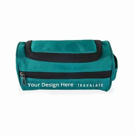 Green Customized Canvas Toiletry Bag