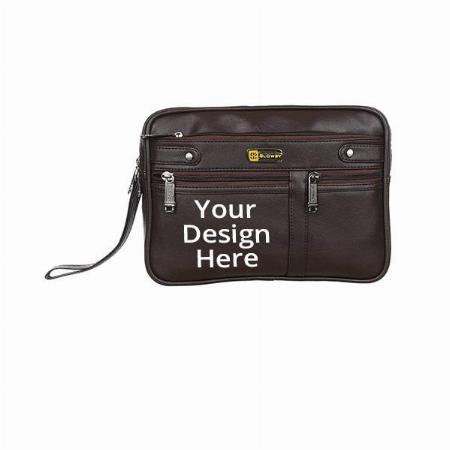 Brown Customized Travel Pouch