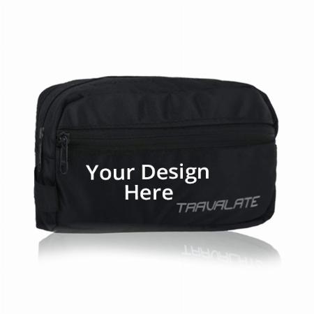 Black Customized Toiletry Bag