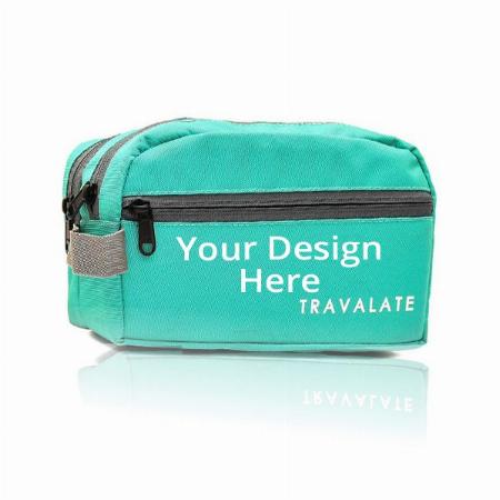 Ocean Green Customized Polyester Toiletry Bag
