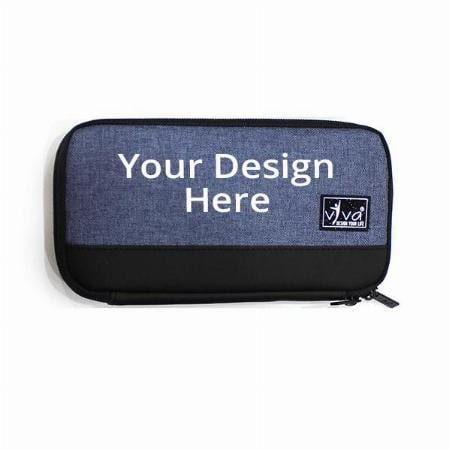 Blue Customized Toiletry Travel Bag, Useful for Pencil Case, Makeup, Shaving Kit Pouch