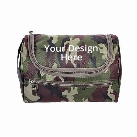 Army Green Customized Hanging Travel Toiletry Kit Essentials Bag For Men And Women Water Repellent Kit Packing Organizer Portable Travel Bag