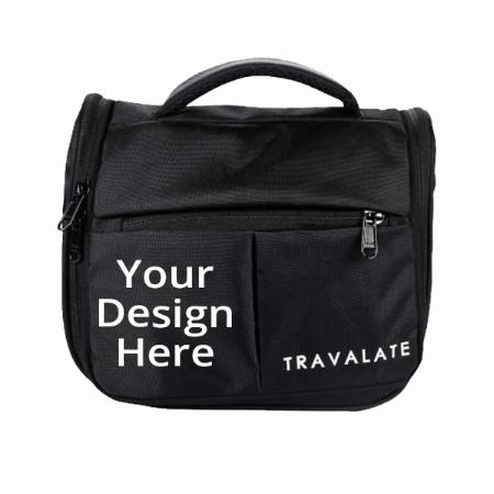 Black Customized Toiletry Travel Bag