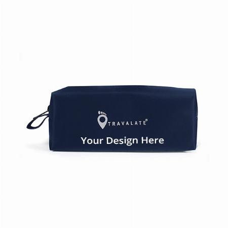 Blue Customized Toiletry Travel Bag Shaving Kit/Pouch/Bag For Men And Women (24 X 9 X 9 cm)