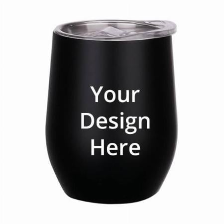 Black Customized Stainless Steel Tumbler Cup Coffee Mug 350 ML