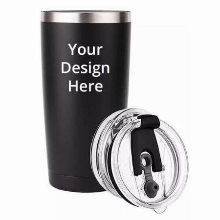 Black Customized Vacuum Insulated Tumbler 600ml, Stainless Steel Insulated Car Cup, Lightweight and Eco-Friendly Coffee Tea Cup