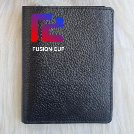 Black Customized Leather Visiting Card Holder for Men and Women