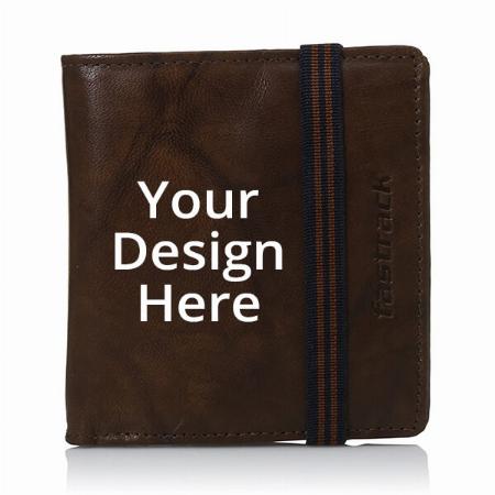 Brown Customized Fastrack Leather Men's Wallet