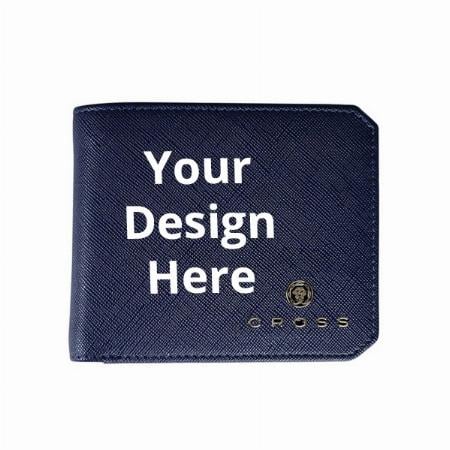 Blue Cross Customized Men's Wallet Stylish Genuine Leather with Card Holder Compartment