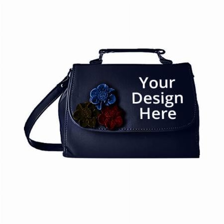 Navy Blue Customized Women's Sling Bag