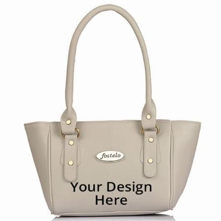 Grey Customized Women's Handbag