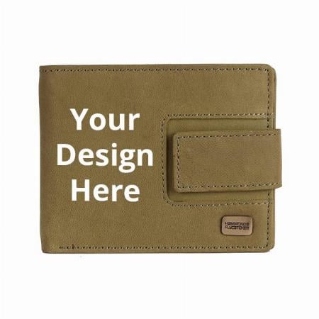 Moss Green Customized RFID Protected Vintage Leather Wallet for Men|6 Card Slots| 1 Coin Pocket|2 Hidden Compartment|2 Currency Slots|1 ID Slot|Loop to Lock The Wallet.