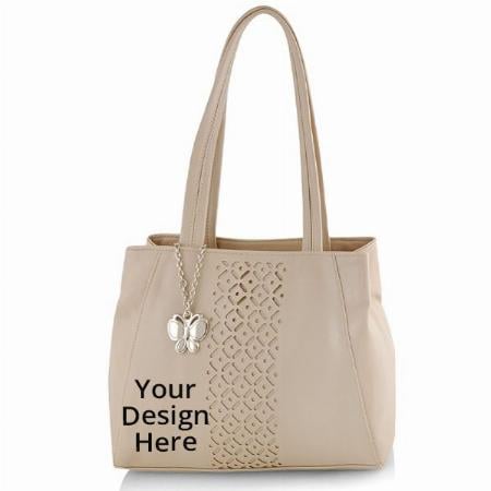 Cream Customized Women Handbag