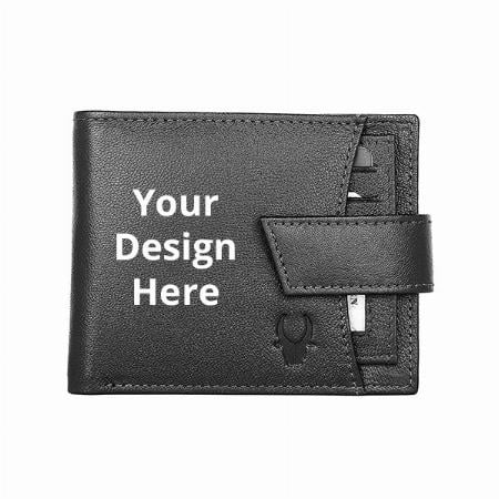Black Customized Wildhorn Leather Wallet