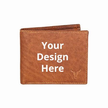 Tan Customized Leather Wallet for Men