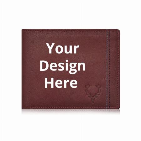 Chocolate Brown Customized Allen Solly Bi Fold Slim &amp; Light Weight Leather Stylish Casual Wallet Purse with Card Holder Compartment