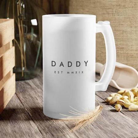 Modern Dad's Birthday Customized Photo Printed Beer Mug