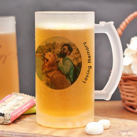 Father's Day Photo Collage Customized Photo Printed Beer Mug