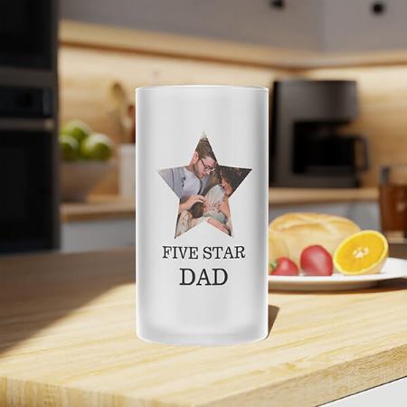 Modern Unique Fathers day Star Photo Customized Photo Printed Beer Mug