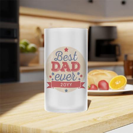 Best Dad Ever Patriotic Stars Retro Photo Customized Photo Printed Beer Mug