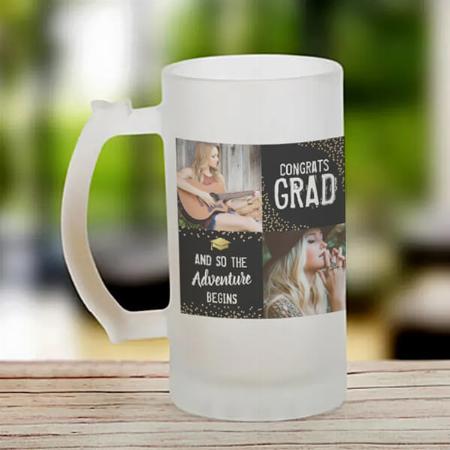 Congrats Graduate Photo Design Customized Photo Printed Beer Mug