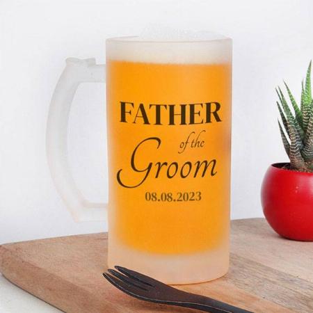 Father of the Groom Customized Photo Printed Beer Mug