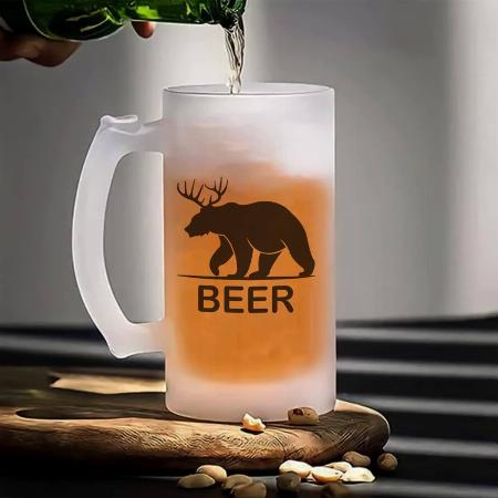 Bear Deer Customized Photo Printed Beer Mug