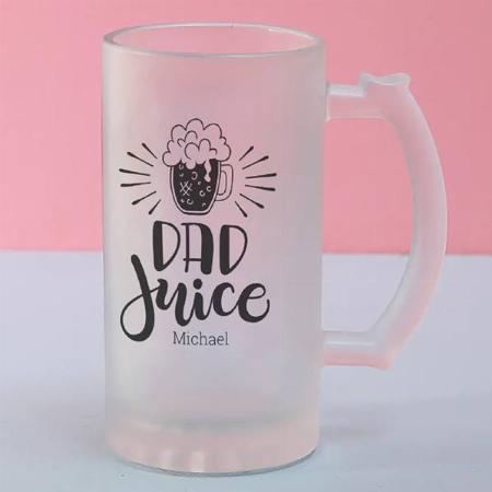 Dad Juice Funny Father's Day Customized Photo Printed Beer Mug