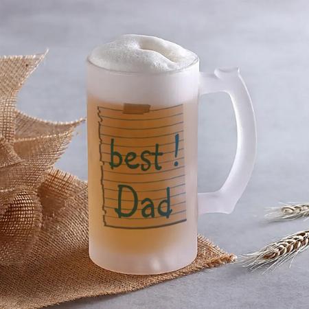 Love Notes For Daddy Customized Photo Printed Beer Mug