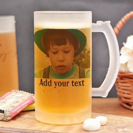 Modern Photo with Name Customized Photo Printed Beer Mug