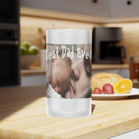 Best Dad Ever Father's Day Customized Photo Printed Beer Mug