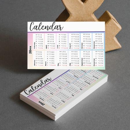 Color Prism Customized Photo Pocket Card Calendar