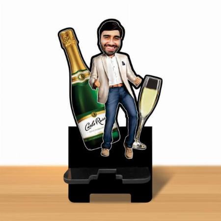 Lets Party Customized Caricature Mobile Stand - 6 x 4 inches
