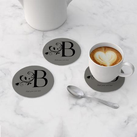 Vine Design Customized Photo Printed Circle Tea & Coffee Coasters