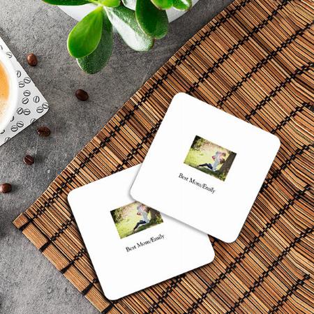 Mother Daughter Family Picture Customized Photo Printed Tea & Coffee Coasters
